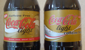 Coca-cola light caffeine free före och efter